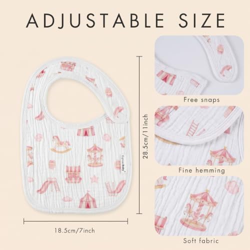 Muslin Baby Bibs for Drooling and Teething, Bibs for Boys Girls - Image 5