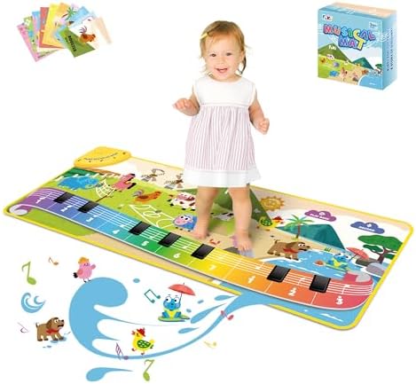 FOKI Piano Mat for Baby & Toddler Gifts, 61 Sounds, 43.3 x 16.5 in by FoKi