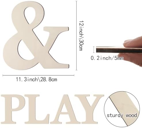 Wooden Symbol 12 Inch Large Unfinished Wood Symbol & - Image 2