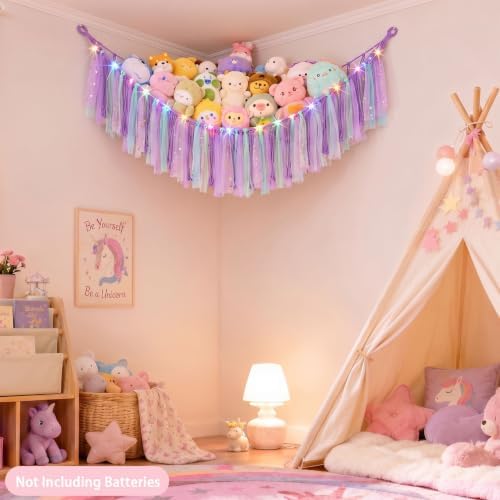 FIOBEE Stuffed Animals Net LED Light Toy Hammock - Image 5
