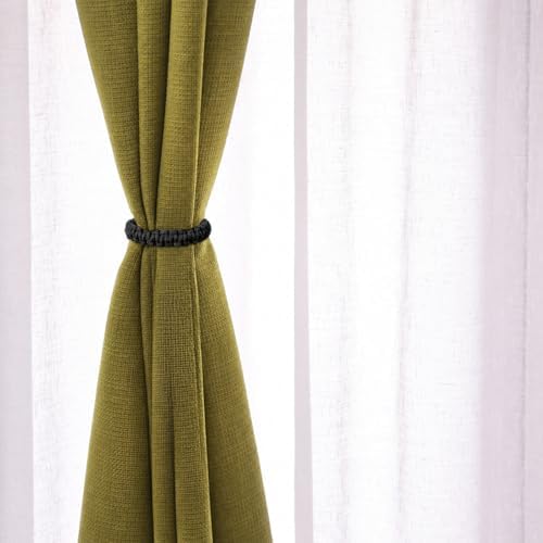 Ptwola 6 Pack Braided Curtain Tiebacks Boho Elegant Rustic Curtain Holdbacks - Image 7