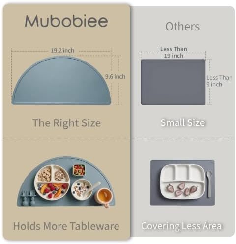 Silicone Placemats for Babies, Toddlers & Kids, BPA-Free Non-Slip Baby Table - Image 4