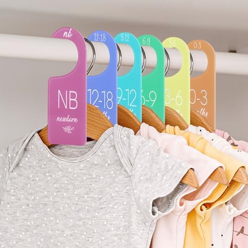Whaline Acrylic Baby Closet Dividers Pastel Hanging Infant Clothes Hanger - Image 6