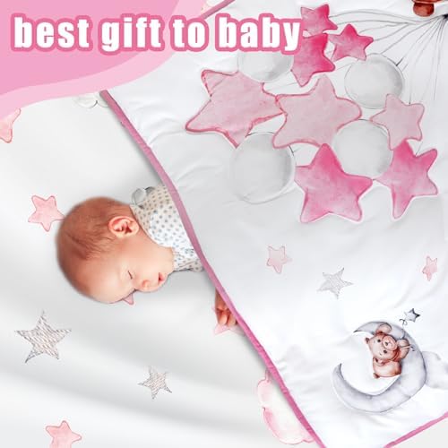 Mixweer 5 Pcs Crib Bedding Set Sheets Comforter Skirt - Image 6
