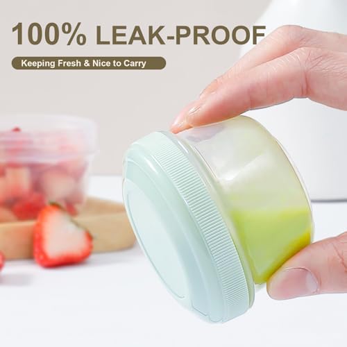 8 Pack Reusable Plastic Containers - 4 oz Small Deli Containers - Image 2