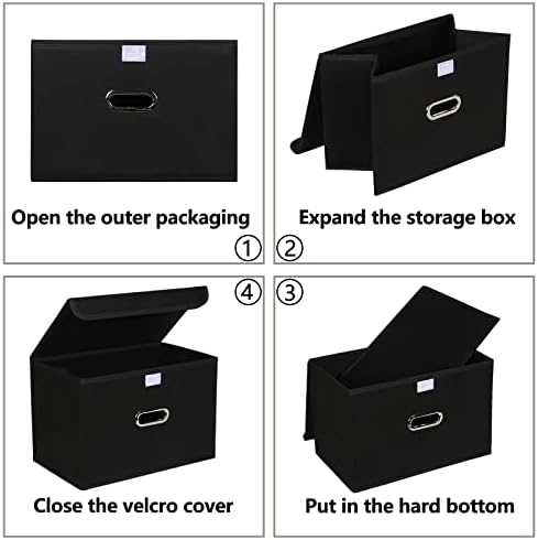 Fabric Foldable Collapsible Storage Cube Bin Organizer Basket - Image 4