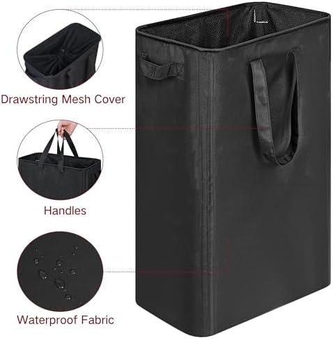 efluky Slim Laundry Basket, Narrow Laundry Hamper - Image 3
