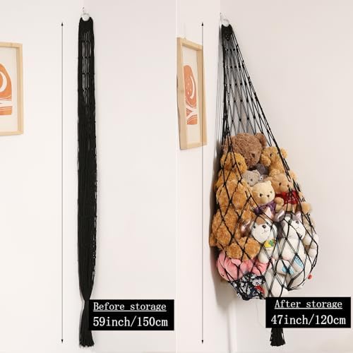 Amdermi Stuffed Animal Hammock Corner Hanging Net - Image 4
