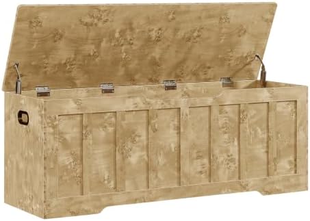 VANKILEY 51.2" Storage Chest Extra Large, Wooden Storage Bench by Unknown