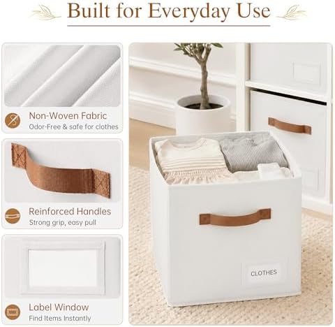 Storage Cubes 8 Pack, 11 Inch Fabric Storage Cubes Organizer Bins - Image 3