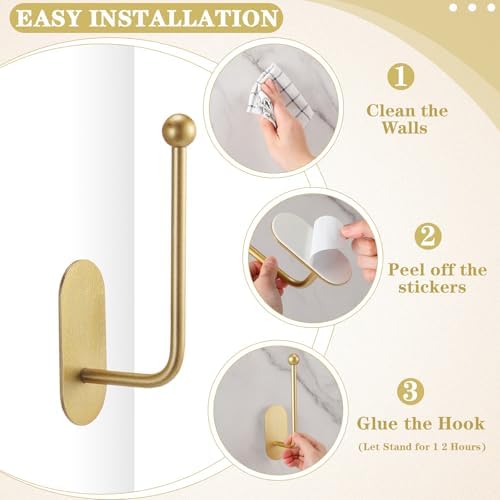 CroBlissful 4 Pcs Adhesive Curtain Holdbacks No Drill Window Hook - Image 3