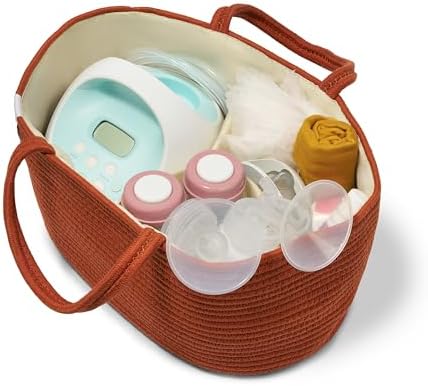 Natemia Rope Diaper Caddy Organizer – Nursery Storage Basket by Natemia