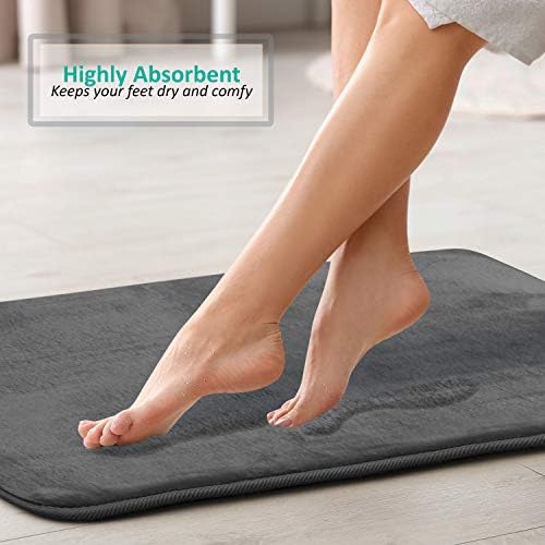 Clara Clark 2 Piece Bathroom Rugs, Velvet Memory Foam Bath Mat Set, Non-Slip - Image 7