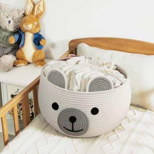 CherryNow Large Baby Basket for Gifts Empty, Cute Bear Design - Image 6