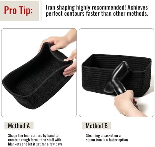 8 Pack Small Storage Baskets for Organizing, Woven Rope Bins for Bathroom - Image 7