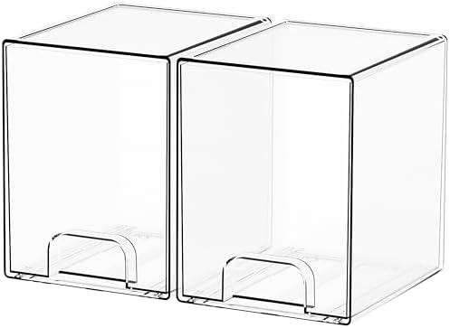 Yieach 2 Pack Clear Stackable Storage Drawers, 7.6" H Baby Bottle Organizer by Yieach