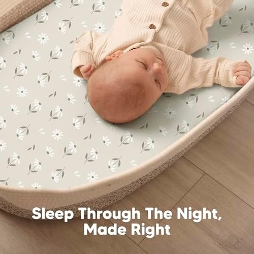 2-Pack Baby Bassinet Sheets Girl, 33x17 Bedside Sheets - Image 6