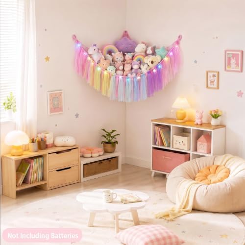 FIOBEE Stuffed Animals Net LED Light Toy Hammock - Image 2