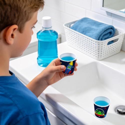 WRAPAHOLIC 3oz Space Rocket Bathroom Cups - Image 6