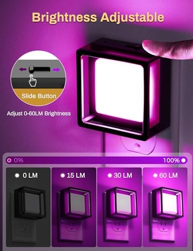DORESshop Purple Night Light, Night Lights Plug Into Wall - Image 2