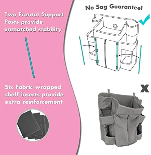 Premium Nursery Organizer for Baby Essentials | Hang on Crib, Changing Table - Image 5