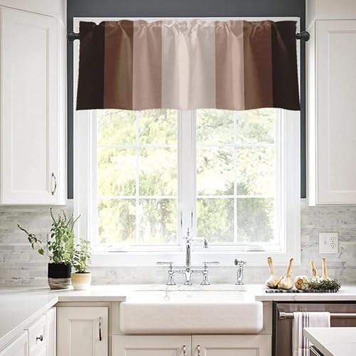 Emvency Valances for Windows, 2 Pack, 52x12 Inch, Striped Retro - Image 7
