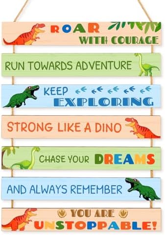 Girls Room Decor Colorful Inspirational Wall Plaque Set by Home