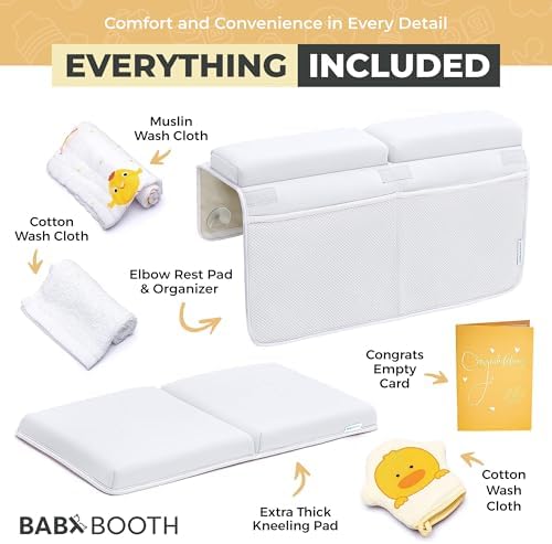 Bath Kneeler and Elbow Rest Pad, Extra Thick Baby Bath Kneeling Pad and Elbow - Image 2