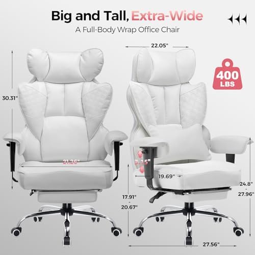 GTPLAYER Big and Tall Gaming Chair 400lbs Heavy Duty Office Chair - Image 2