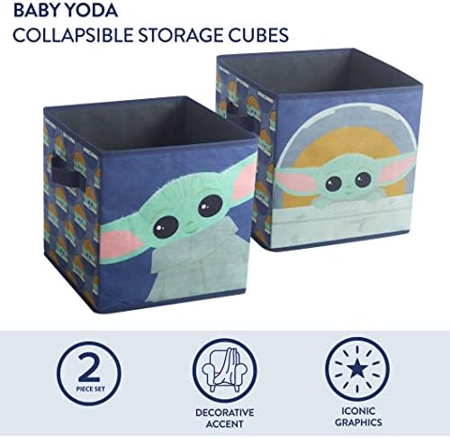 Idea Nuova Star Wars The Mandalorian, The Child Set of 2 Durable Storage Cubes - Image 2
