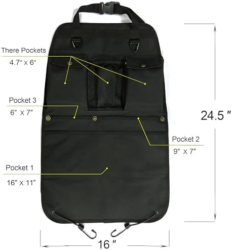 Black Car Seat Back Organizer - Image 4