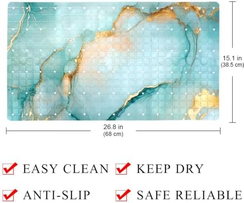 Shower Mat Non Slip, Marble Printed Anti Slip Bath Mat - Image 4