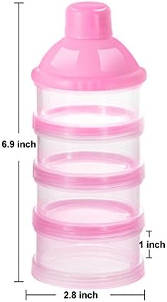 Accmor Formula Dispenser On The Go, 4 Compartments Stackable Formula Container - Image 6