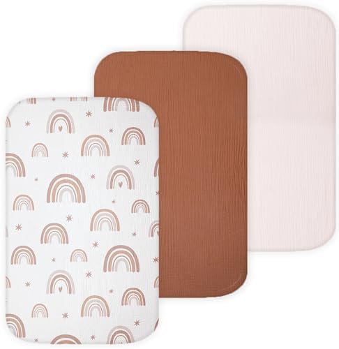 TansyPanda Muslin Bassinet Sheets by TANSYPANDA