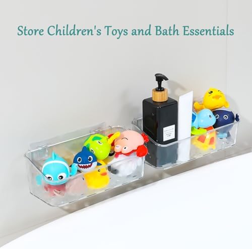Bath Toy Storage Holder For Bathtub, Wall Mounted Shower Bath Tub Baby Toy - Image 6