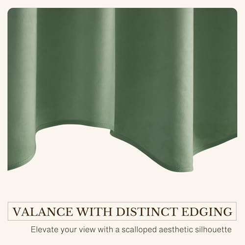 StangH Sage Green Valance for Windows 52x18 Inch, 1 Panel - Image 5