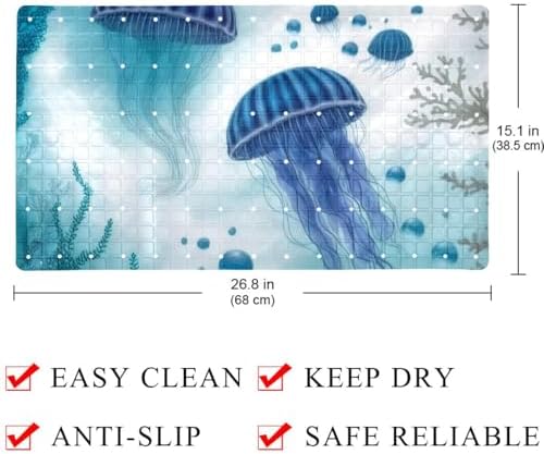 Bath Tub Shower Mat, Washable Bathtub Floor Mats, Suction Cups and Drain Holes - Image 4