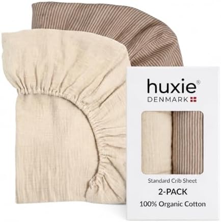 Crib Sheets, 100% Organic Cotton Muslin by huxie