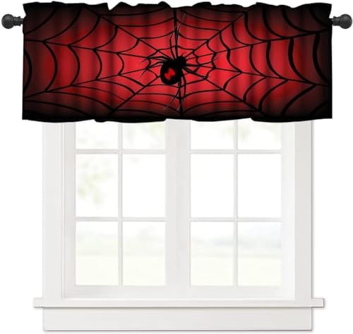 Halloween Kitchen Valances Windows Curtains, 1 Panel by DDCBNS