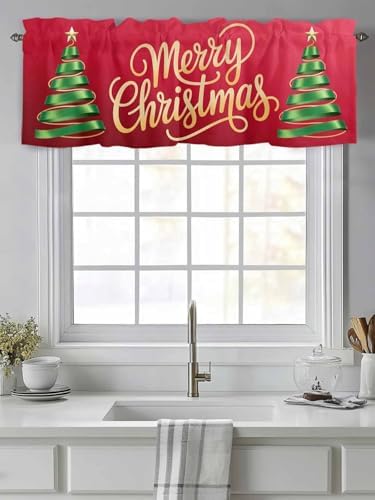 Vandarllin Merry Christmas Kitchen Curtains Valances - Image 2