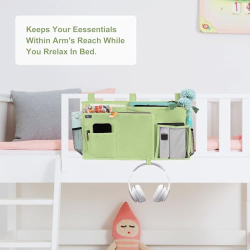 Surblue Bedside Caddy Hanging Bed Organizer Storage Bag Pocket - Image 3