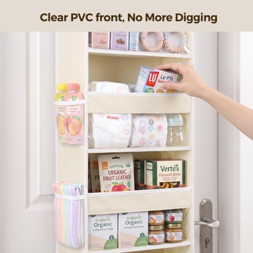 LAMU Over the Door Organizer, Large Capacity Behind the Door Storage - Image 5