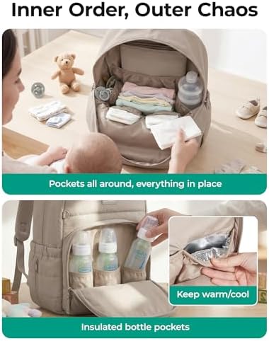 BAGSMART Baby Diaper Bag with Waterproof Pad - Image 3
