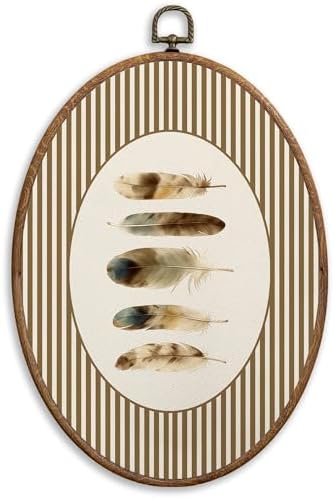 SONMYSULIL Bird Feather Boy Nursery Wall Art Decor, Kids Playroom Oval Wall by Unknown