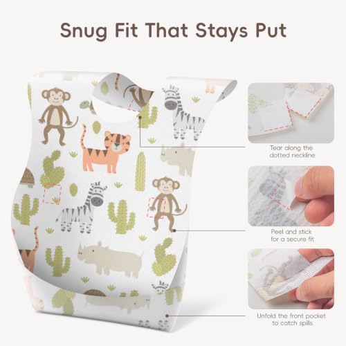 KIIS Disposable Baby Bibs for Travel - Image 5