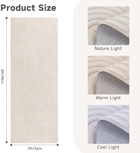 Pauwer 3x8 Area Rugs for Living Room, Modern Non Slip Washable Rug - Image 2