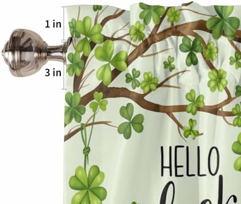 Vandarllin Lucky Cat St. Patrick's Day Kitchen Curtains and Valances Set - Image 7