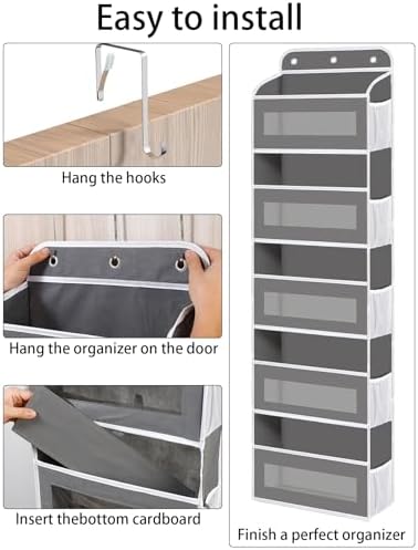 KYEVIS Over The Door Organizer, 5 Shelves Closet Door Hanging Organizer - Image 4
