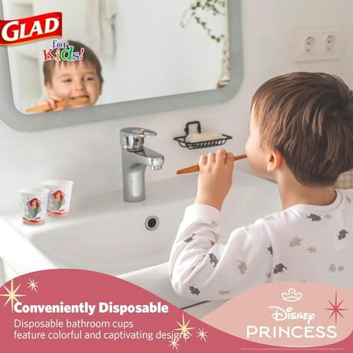Glad Disney Princess Disposable Mini Bath Cups, 3 Oz - Image 3