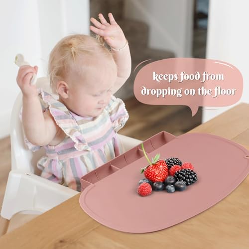 Silicone Placemat with Food Catching Pockets - Image 2